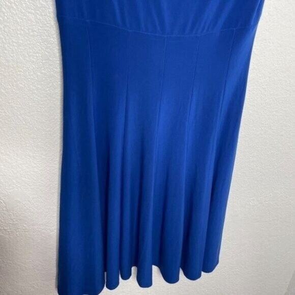 Lauren Ralph Lauren Women's Plus Size 14 Blue Short Sleeve V-Neck Causal Dress - Picture 13 of 13